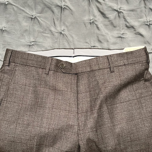 NWT Luigi Bianchi Mantova, Loro Piana super 130’s wool, grey dress pants - Picture 4 of 6